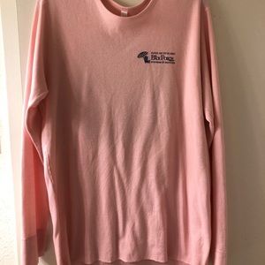 Pink waffle long sleeve shirt